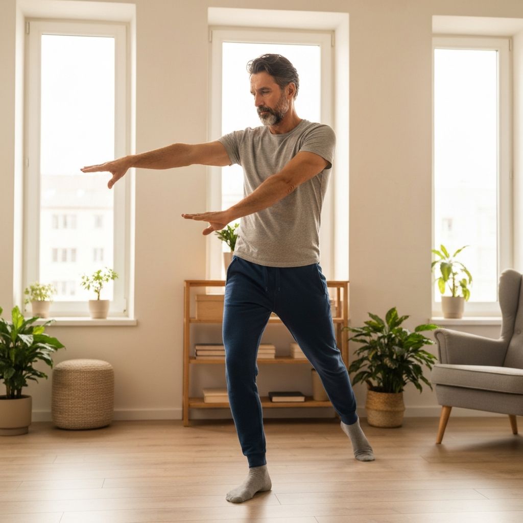 Gentle warm-up movements and stretches